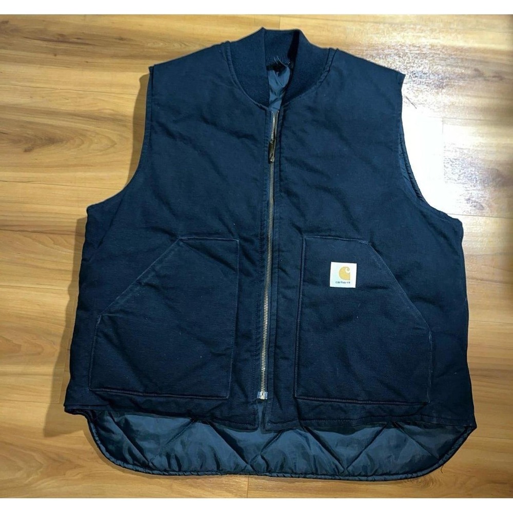 Mens Carhartt Arctic Canvas Quilted Lined Duck Works Vest Jacket